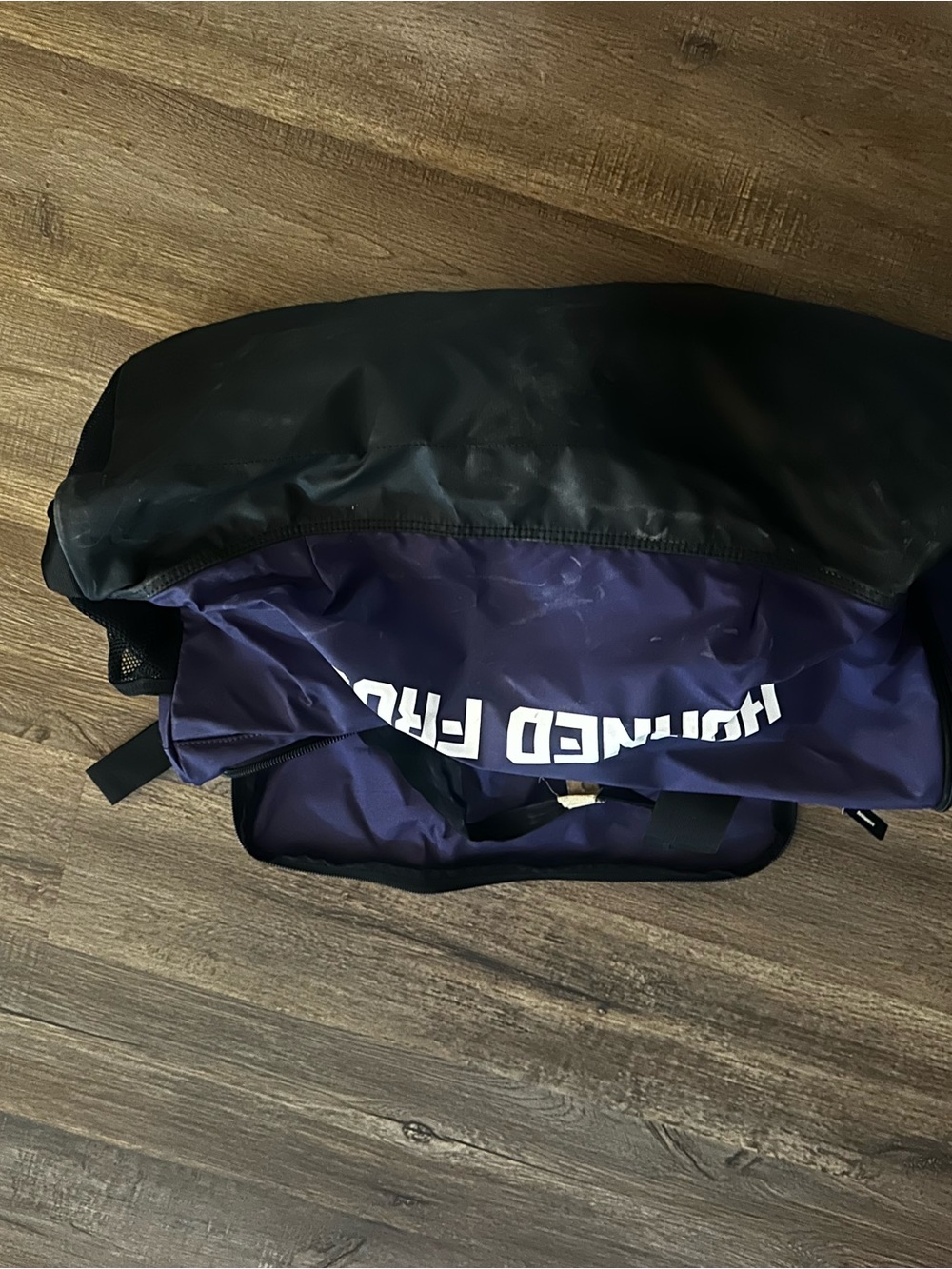 Purple and Black TCU Horned Frogs Men’s Convertible Duffel Bag